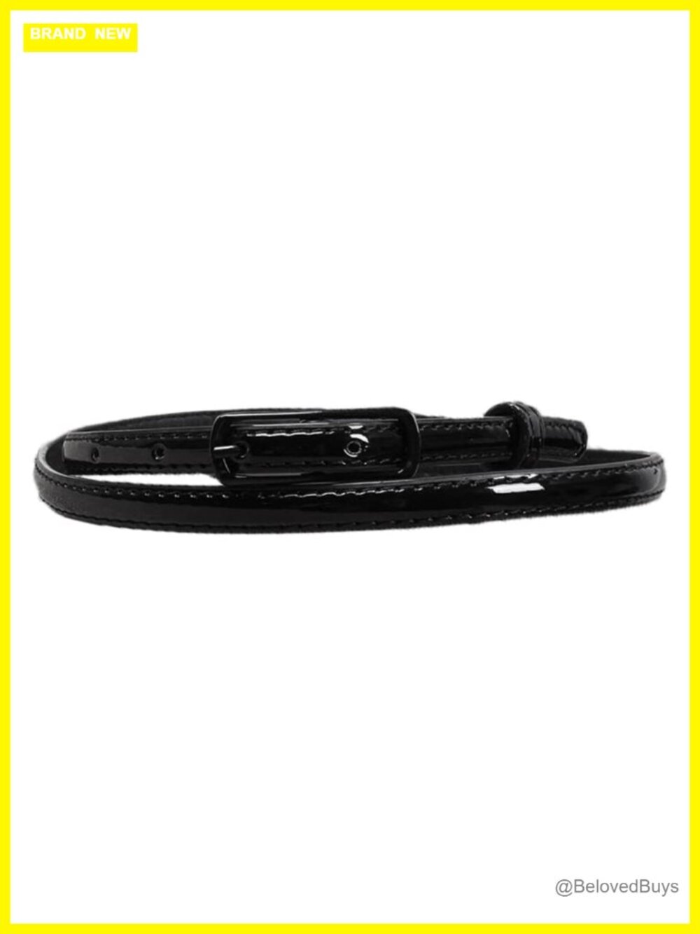 Skinny Faux Leather Belt for Women, Waist Belt with Buckle for Jeans, Dresses,
